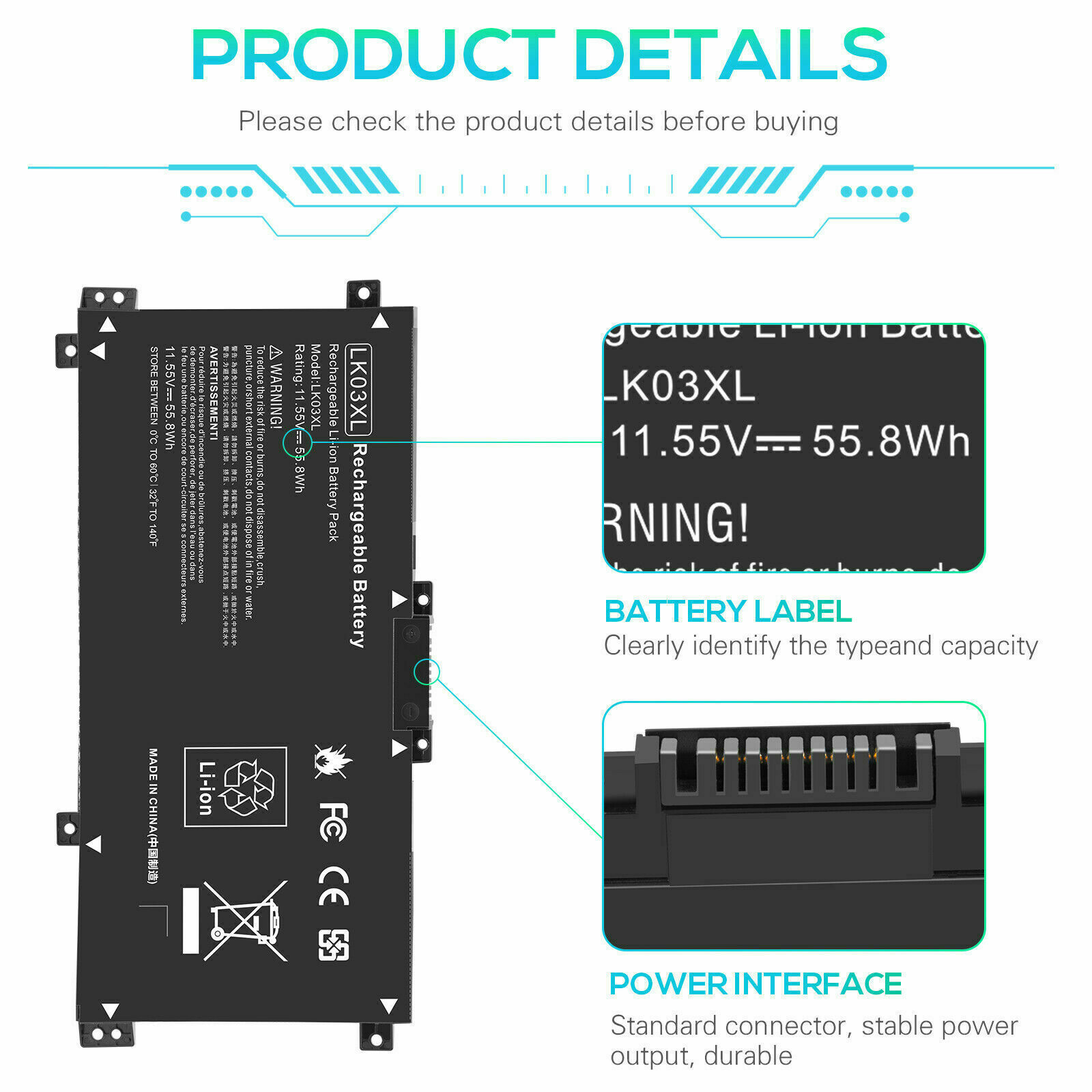 55.8Wh Battery for HP Envy x360 15M-CP Series 15M-CP0012DX 15M-CP0011DX TPN-I129