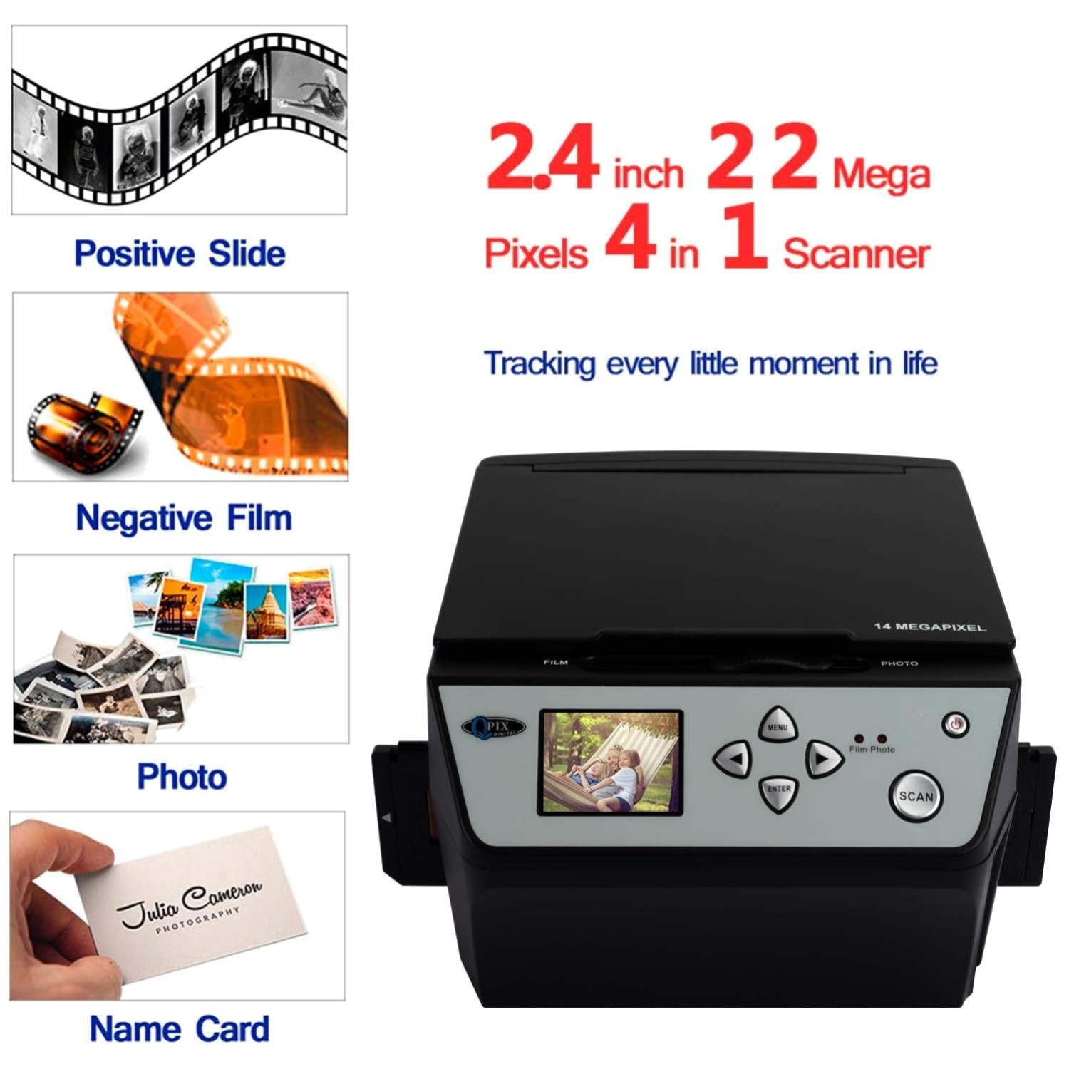 Easy-to-Use 22MP Digital Slide & Photo Scanner