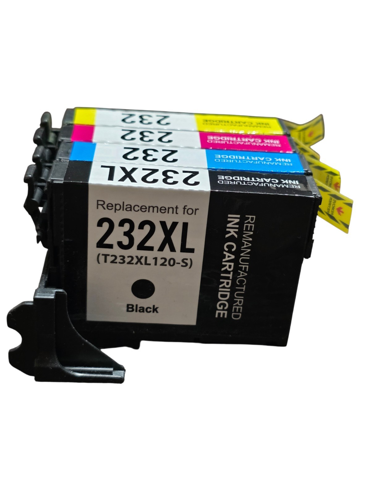 Epson 232 / 232XL Ink Cartridges Lot Black Cyan Magenta Yellow (Reman)