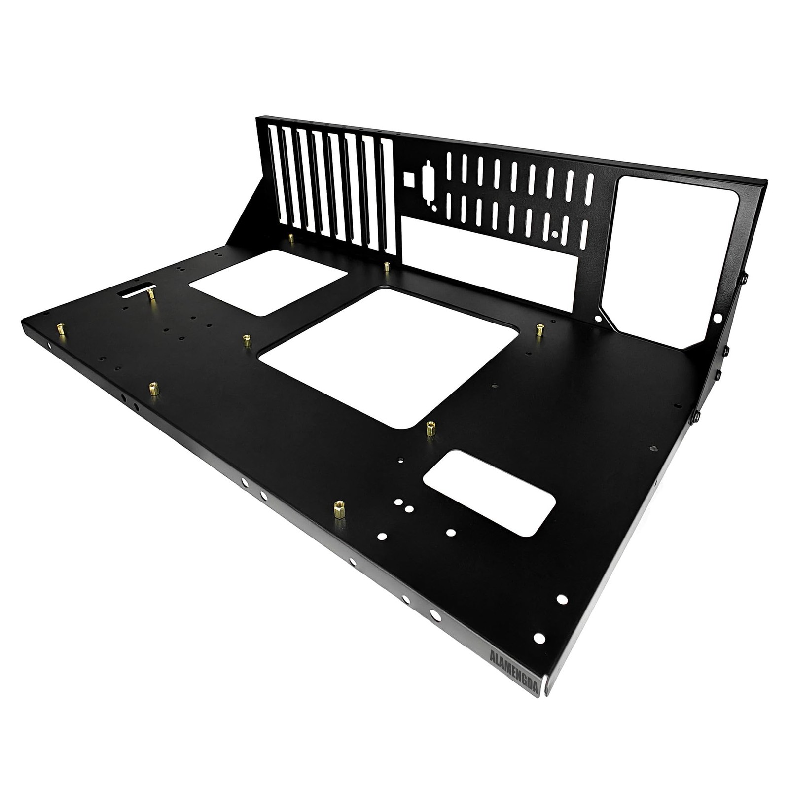 ALAMENGDA DIY Pc Test Bench, Open Chassis Case Rack for ATX, Black