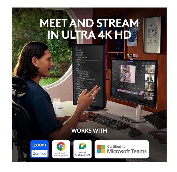Logitech MX Brio Webcam 4K Ultra HD Collaboration and Streaming