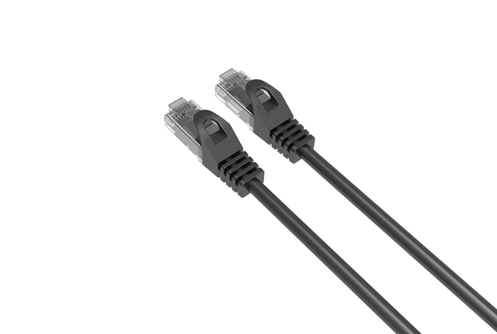 CAT6 Slim Ethernet Patch Cable Black 28 AWG 5FT