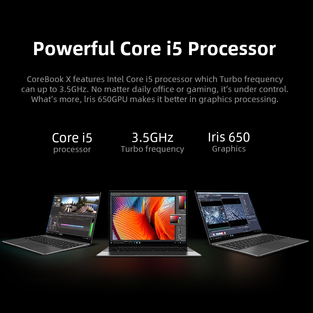 CHUWI CoreBook X Laptop Core i5 Light Gaming Business 16GB RAM 512GB SSD Win 11