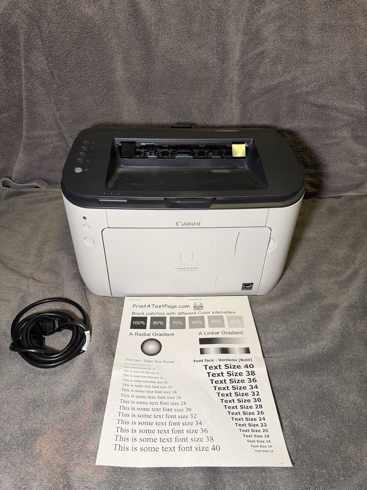 Canon imageCLASS LBP6230dw Duplex Wireless Monochrome Laser Printer Tested Works