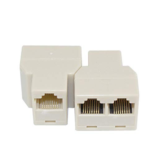 4 Pack RJ45 Splitter Connector Adapter 1 to 2 Female Port Plug 3 Way CAT 5 6 …