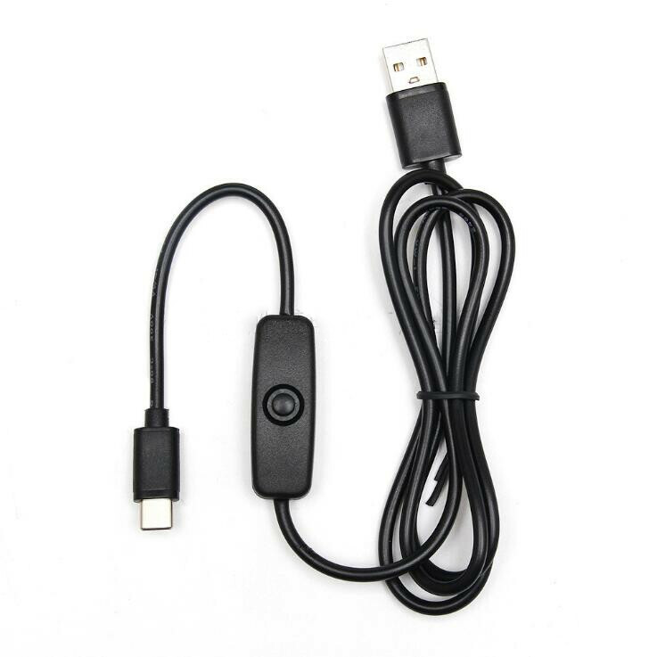 Raspberry Pi 4 Power Supply Adapter ON/OFF Switch USB-C 5V 3.0A US Plug
