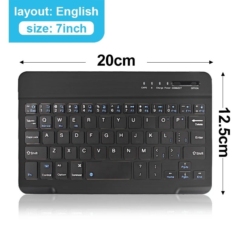 Bluetooth Wireless Keyboard Rechargeable for iPad Tablet Phone Laptop
