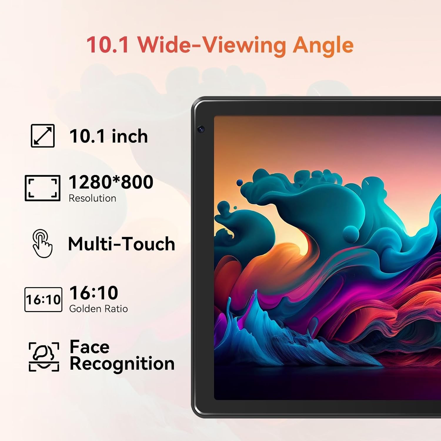10.1 inch Android 15 Tablets HD Touchscreen Octa-Core 24GB+128GB Dual Camera US