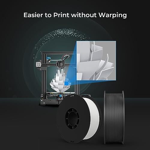 Creality PLA Filament 1.75mm White & Black Ender PLA 3D Printer Filament 2 Pack