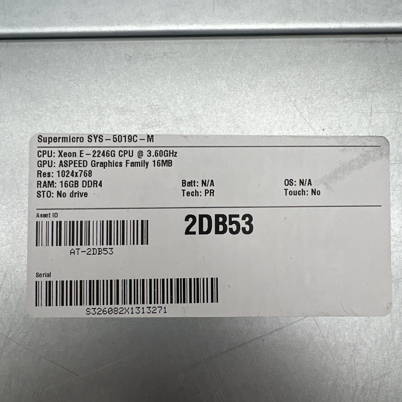 Supermicro 813M-3 Server Xeon E 2246G 3.6GHz 16GB RAM No Drive No OS