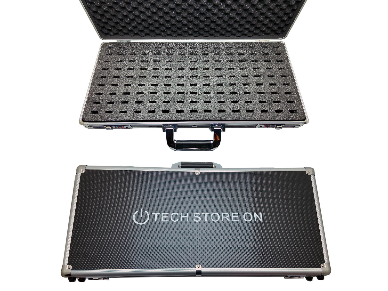 Portable USB Flash Drive Organizer Case – Aluminum Top Carry Handle – 130 slots
