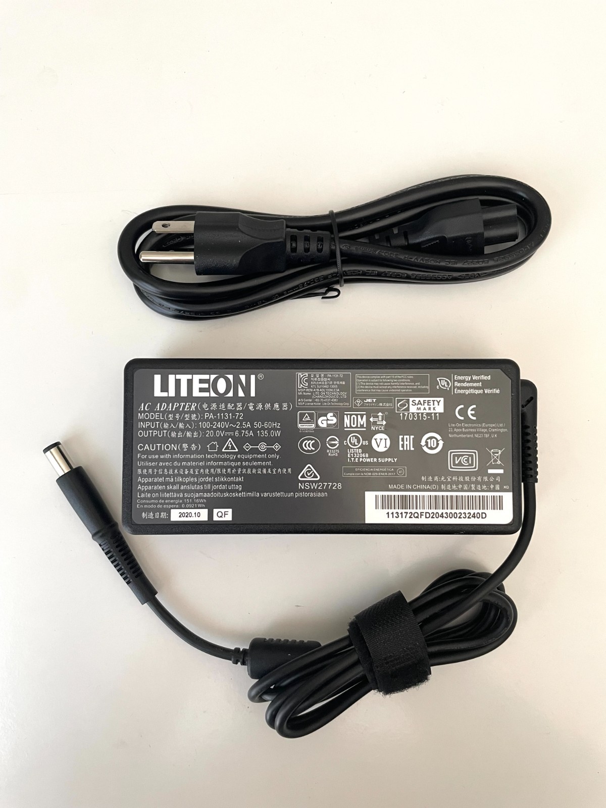 LITEON 135W 20V 6.75A PA-1131-72 For Thunderbolt 4 Dock 7.4mm * 5.0mm Charger