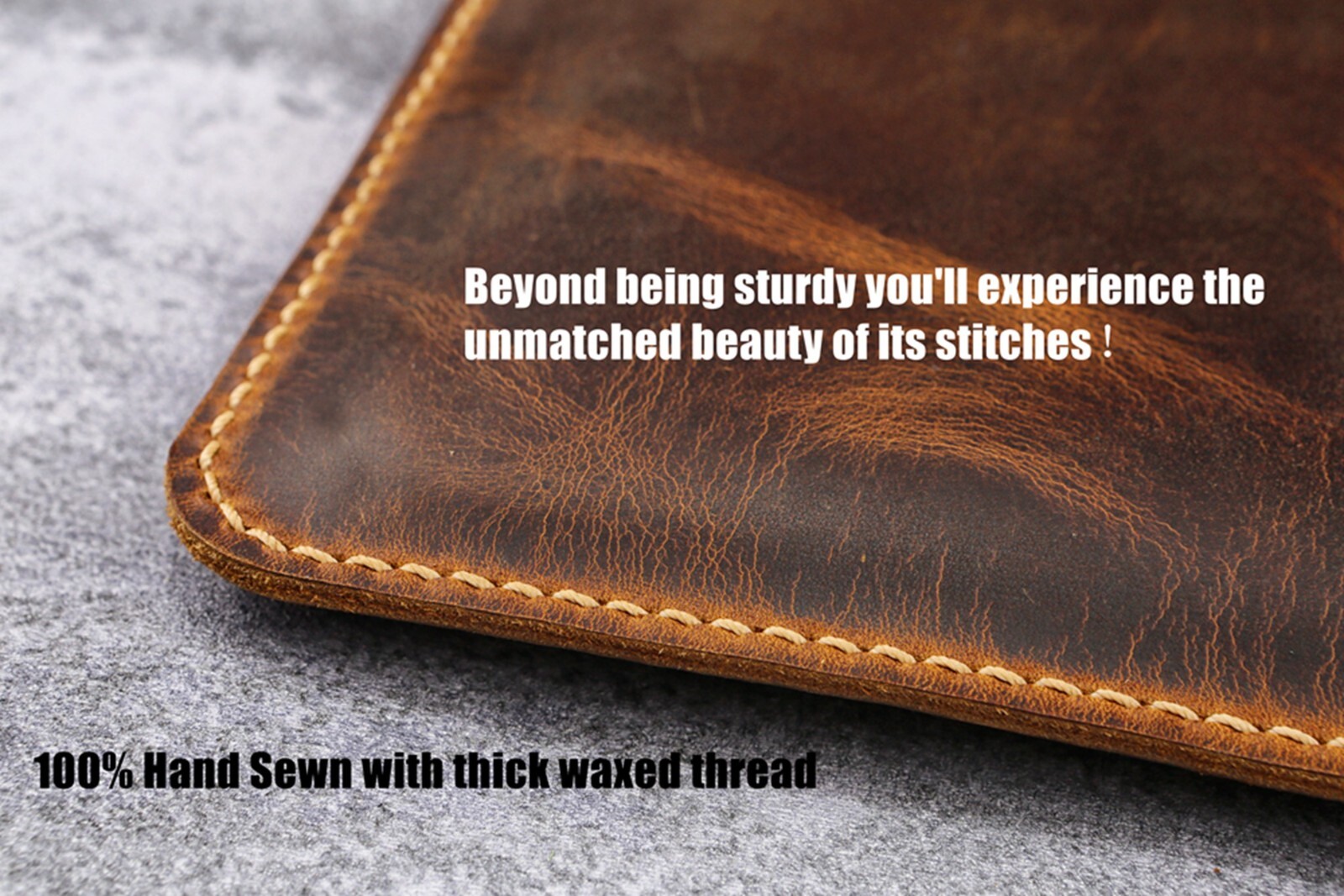 Hand Stitched Genuine Leather macbook sleeve case for Macbook Air M4 13 15
