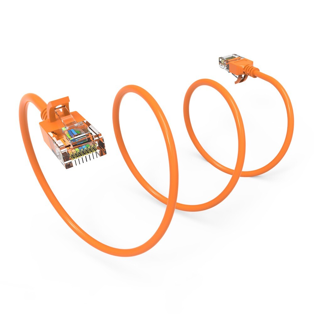 10ft – CAT6A Super Slim Ethernet Network LAN Router Patch Cable Cord Wire Orange