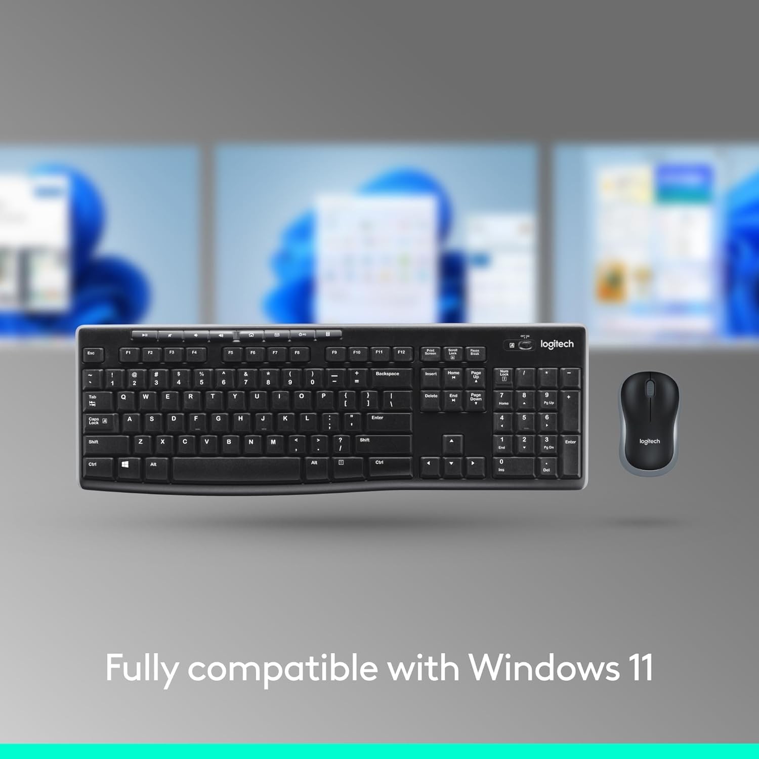 Logitech MK270 Wireless Keyboard and Mouse Combo for Windows, 1 Pack, Black