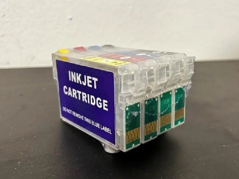 Refillable 252 Empty Ink Cartridge WF-7720 Printer & 4 Syringes Sublimation ink