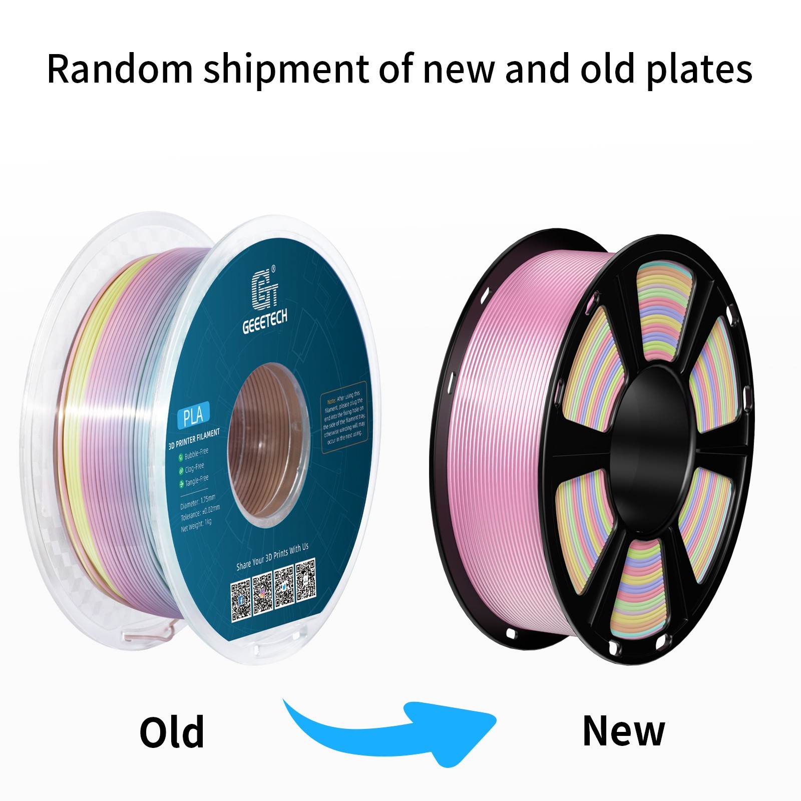【Buy 5 Get 5 Free!Add 10】GEEETECH 3D Printer Filament 1KG PLA ABS+ PETG TPU ASA
