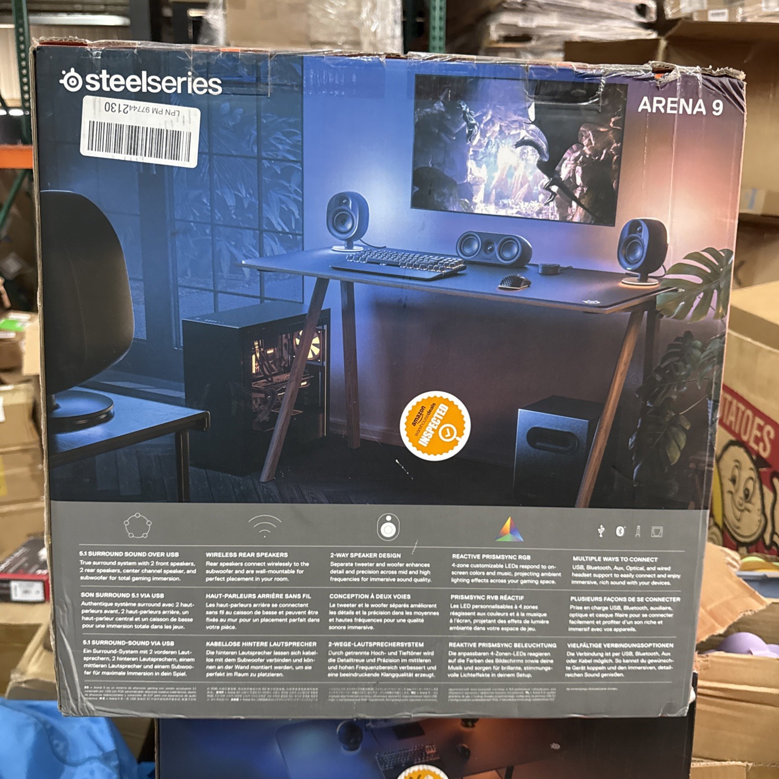 Arena 9 Illuminated 5.1 Desktop Gaming Speakers RGB System 61547 NIB MSRP$679
