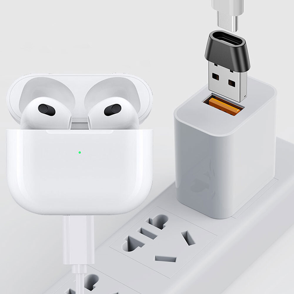 3Pcs USB To Type C OTG Adapter USB C Male To USB Type-c Female Converter