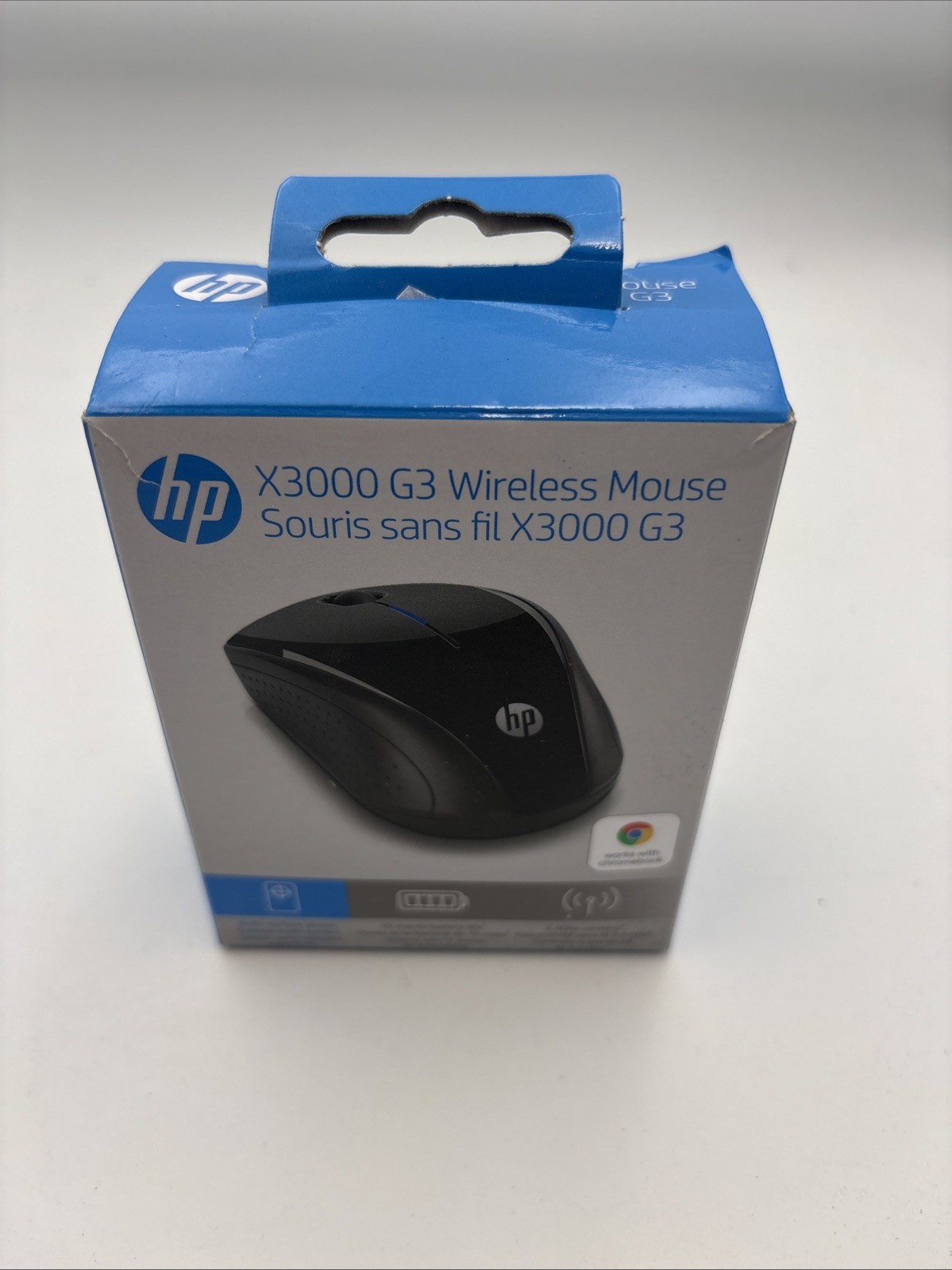 HP – X3000 G3 Wireless Optical Ambidextrous Mouse – Wireless – Jet Black