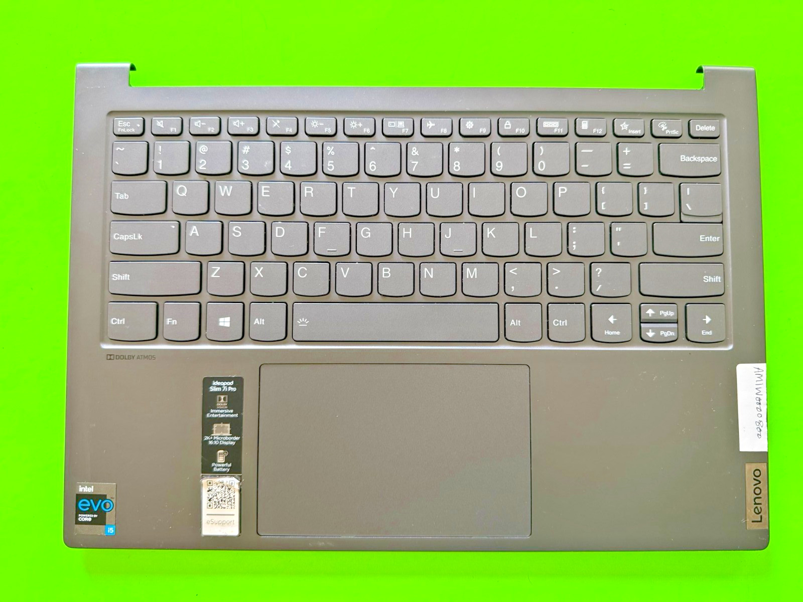 AM1W000800 Lenovo IdeaPad Slim 7i Pro 14IAP7 Palmrest Backlit Keyboard Grey