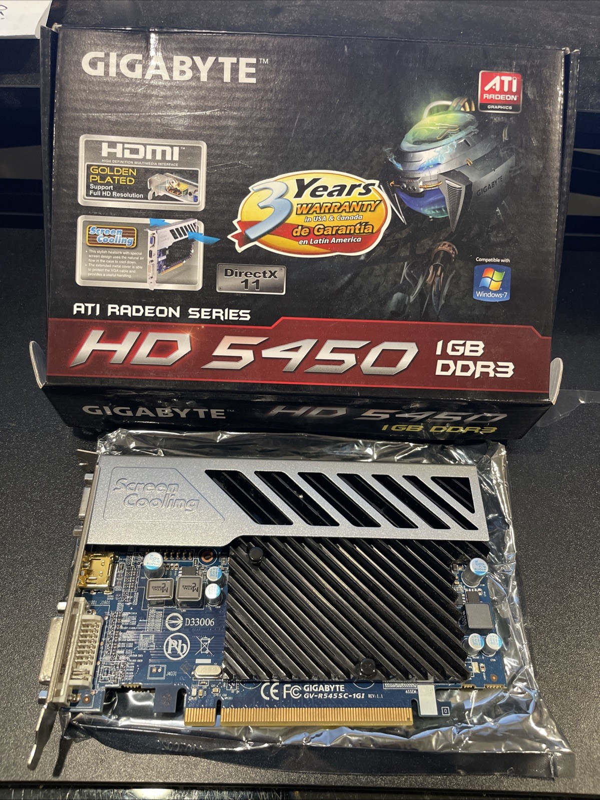 ATI RADEON HD 5450 1 GB DDR3 SCHEDA VIDEO PCI EXPRESS GIGABYTE GV-R545SC-1GI