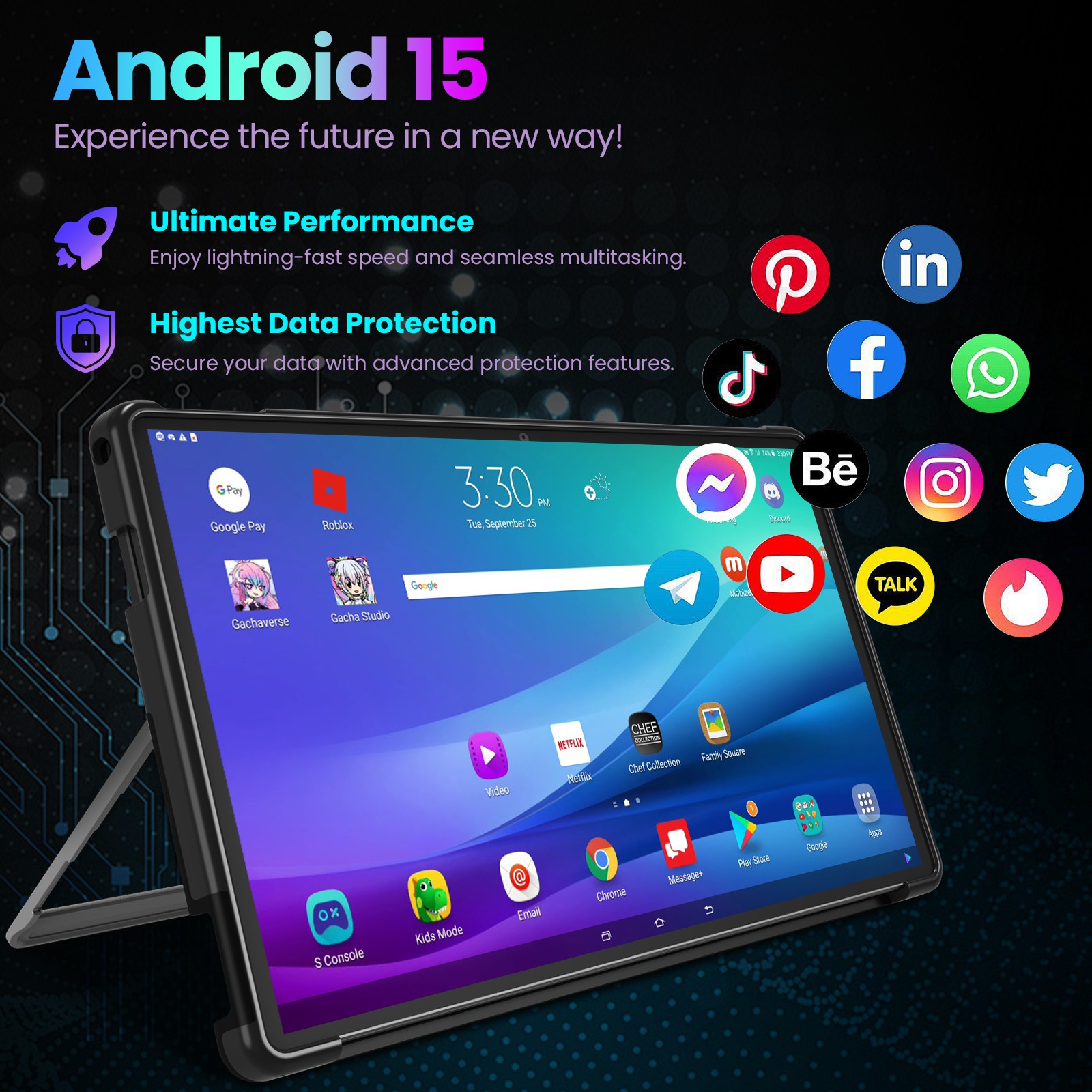NEW Jumper 15.4″ Tablet with Keyboard Android 15 10000mAh 8GB RAM 256GB ROM