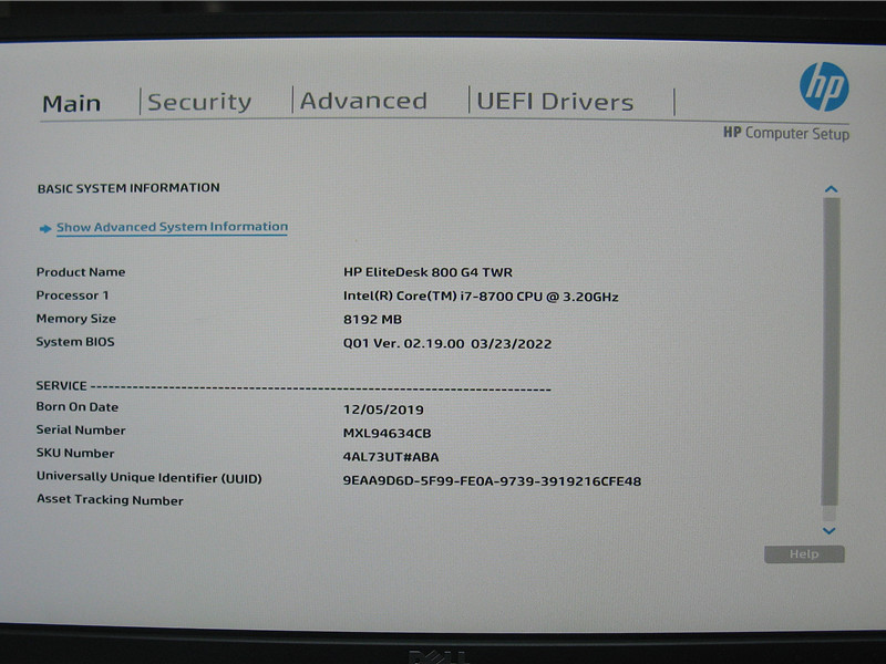 HP EliteDesk 800 G4 TWR Desktop i7 8700 3.2GHz 8GB 500GB HDD Win10