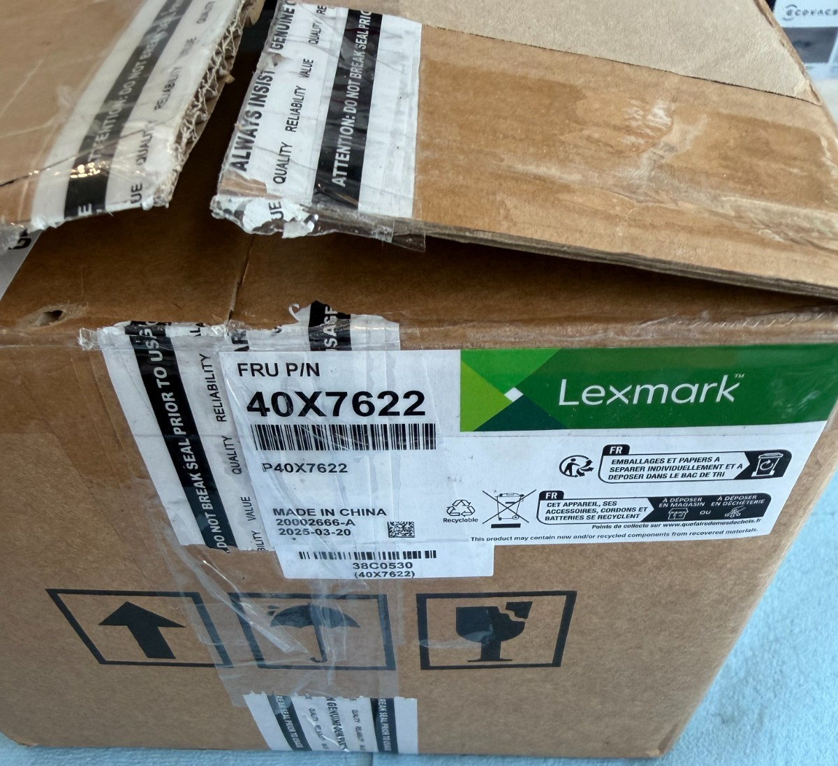 Genuine Lexmark 40X7622 Fuser Unit CS410 CS510 CS310 – Open Box