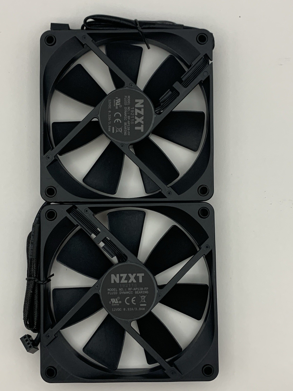 NZXT RF-AP120-FP 120mm Fluid Dynamic Bearing Black Case Fans 2-Pack