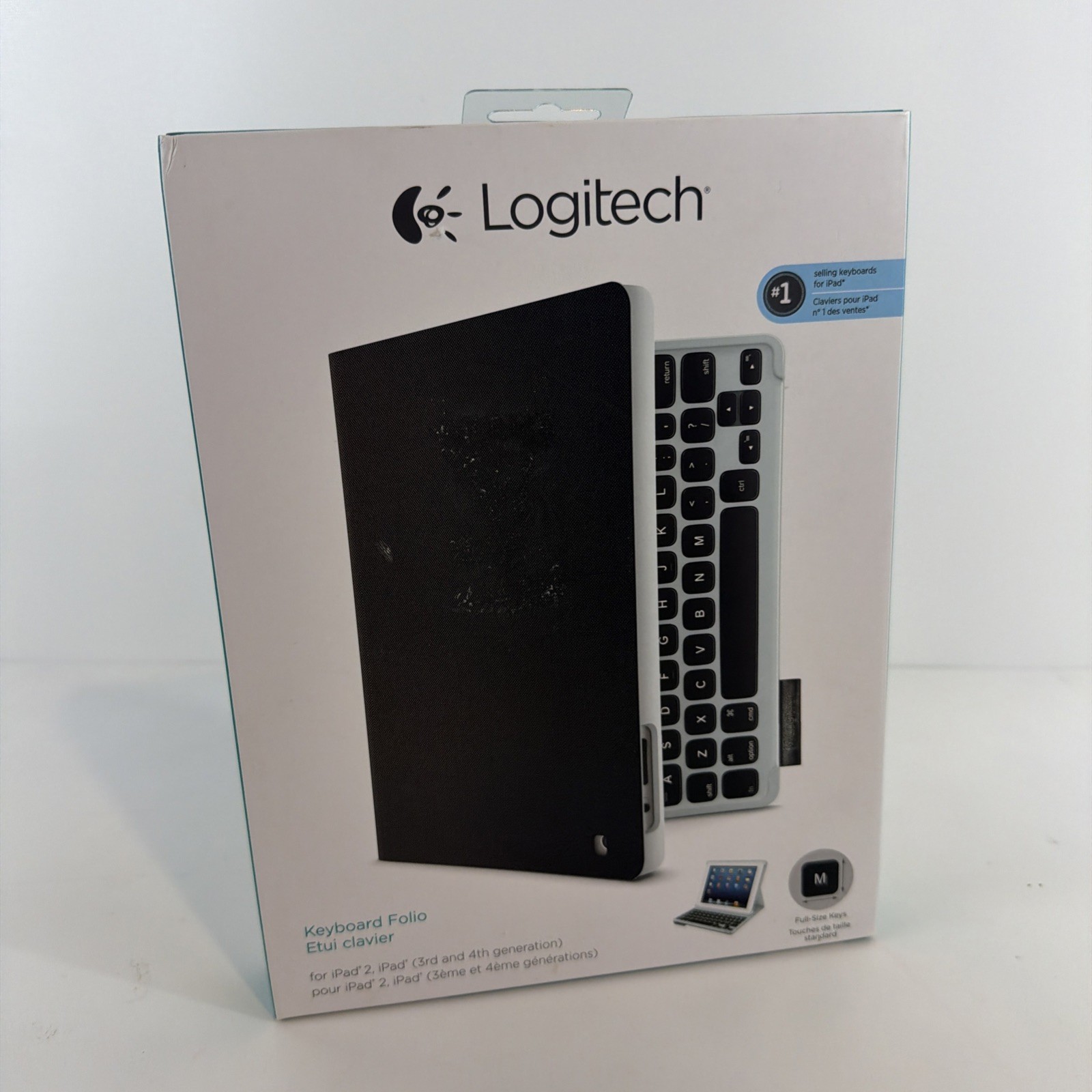 Logitech Keyboard Folio Case for iPad 2, 3rd & 4th Gen-Functional Keyboard BLACK