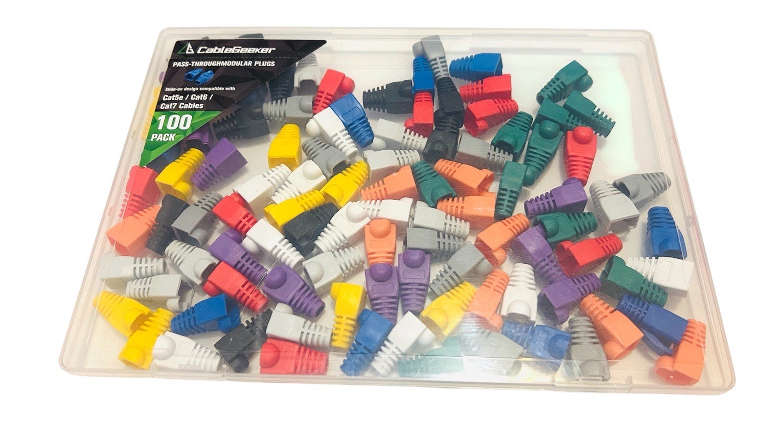 CableGeeker- Pass-Throughmodular Plugs ( Compatible: Cat5e/Cat6/Cat7 Cables) 100