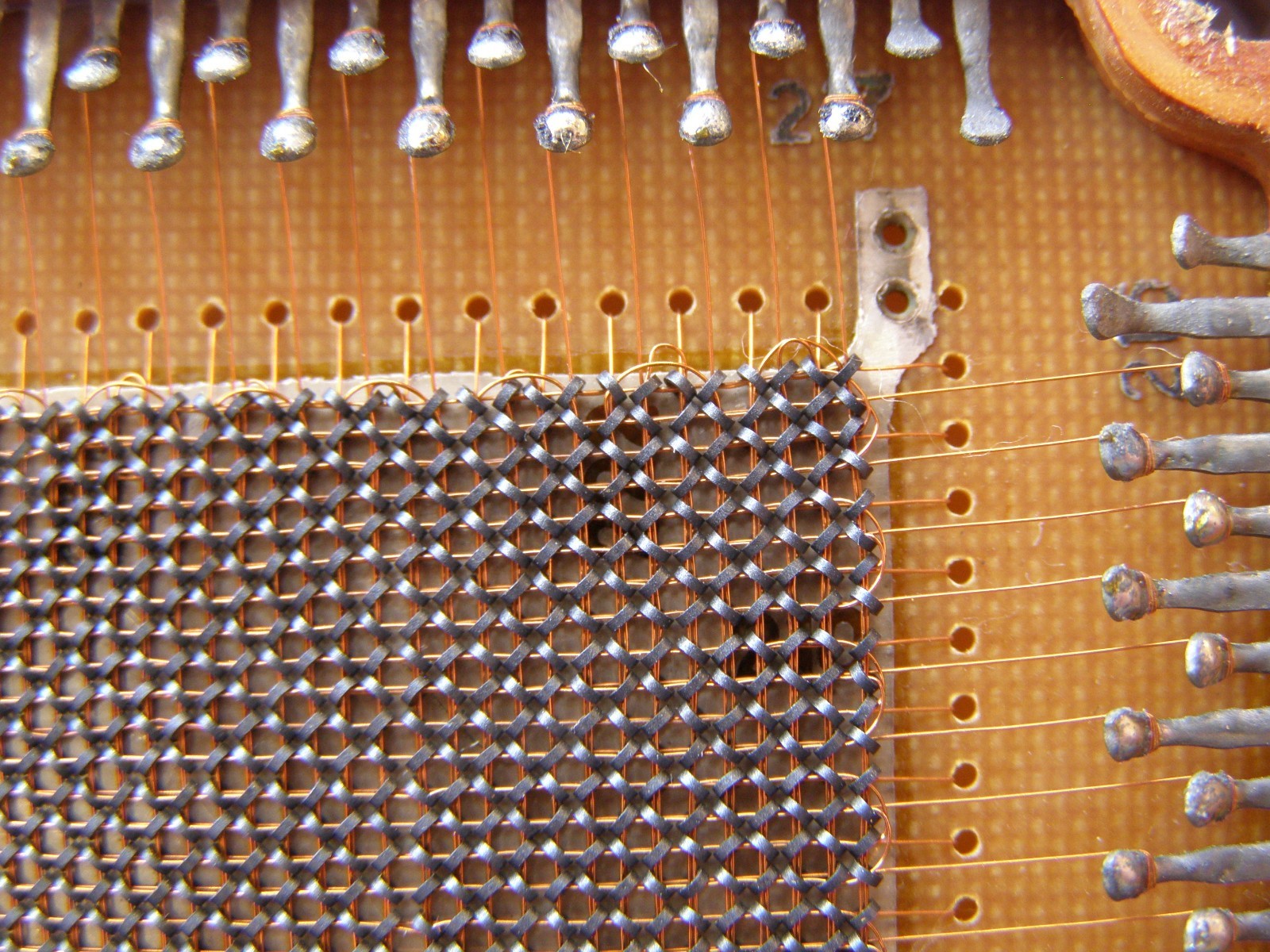 USSR Magnetic Ferrite Core Memory Double Frame Board 1Kbyte USSR 1970s