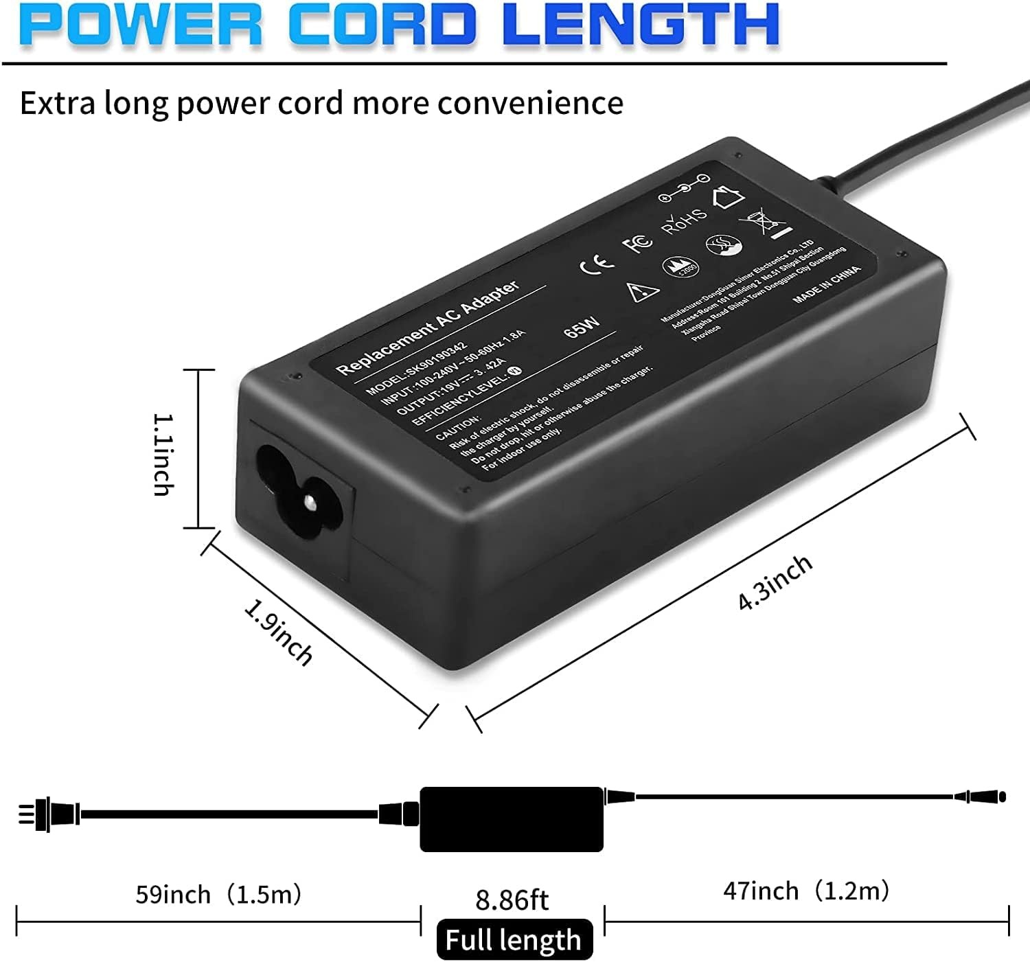Laptop Charger Replacement AC Adapter