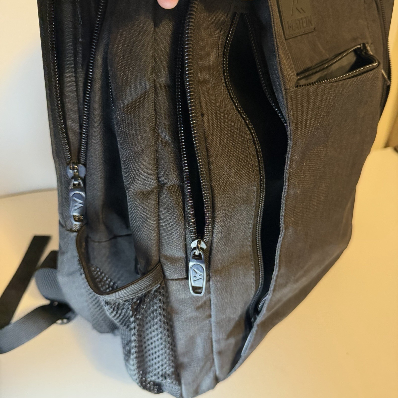 Matein Black Laptop Backpack Bag, Padded Straps, Travel Pack