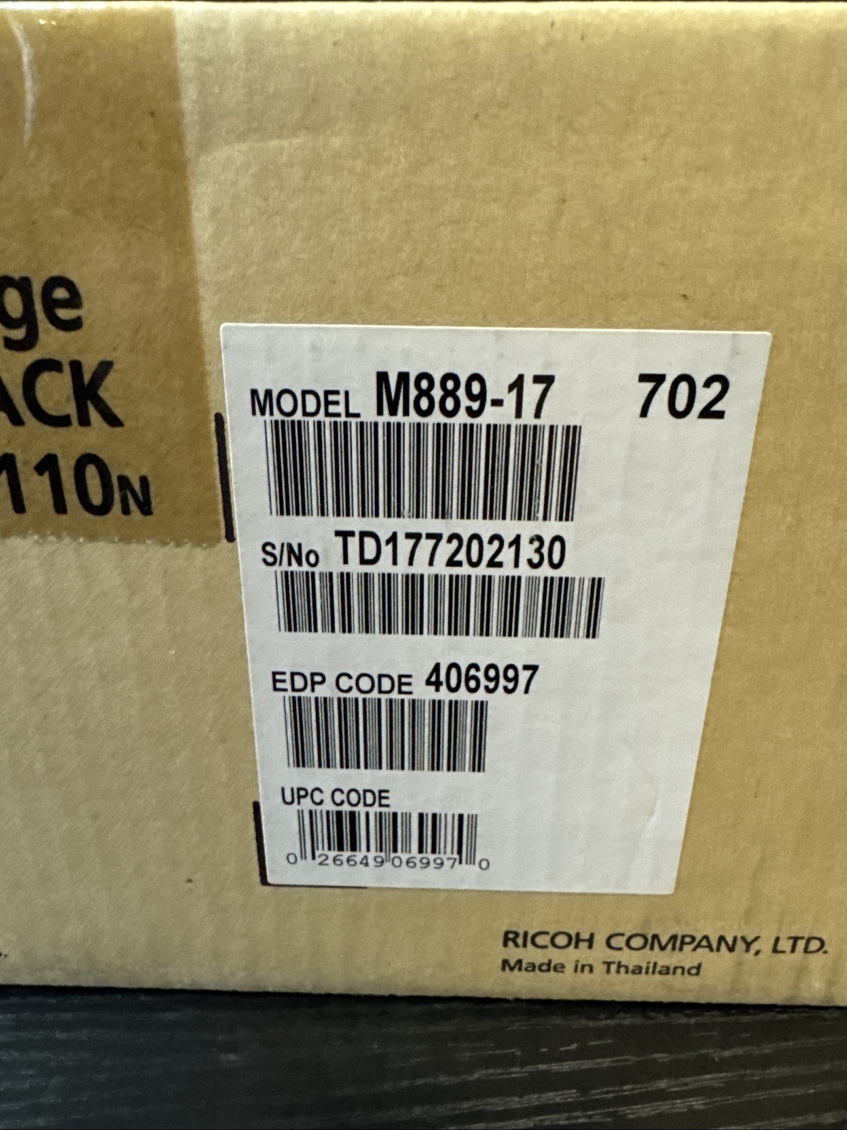 New Ricoh 406997 402809 Black High Yield Toner / Drum Cartridge for SP 4100 A1
