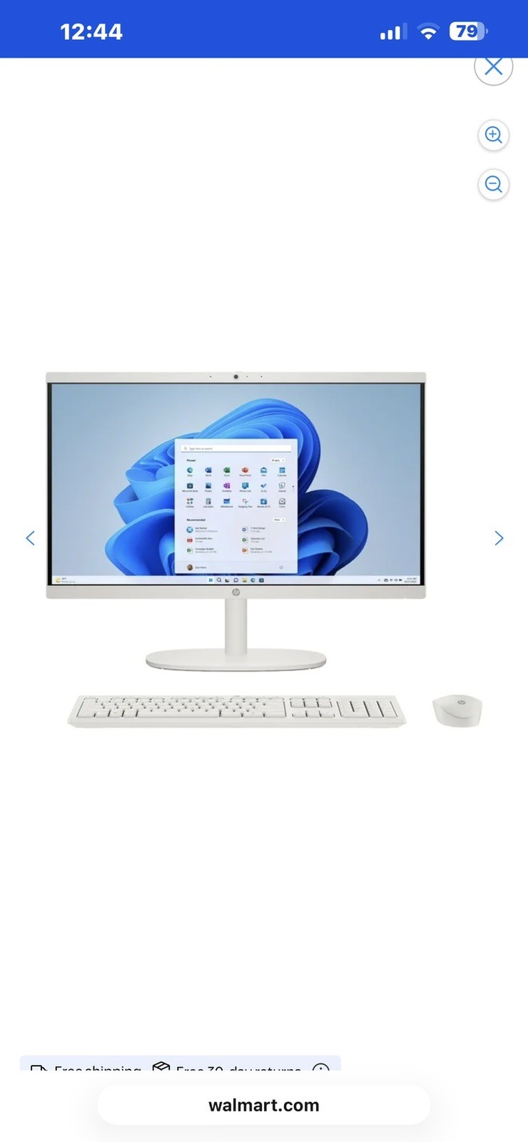 HP 21.45in All-in-One PC Intel N200 8GB 128GB UFS Win 11 S Wi-Fi 6 White