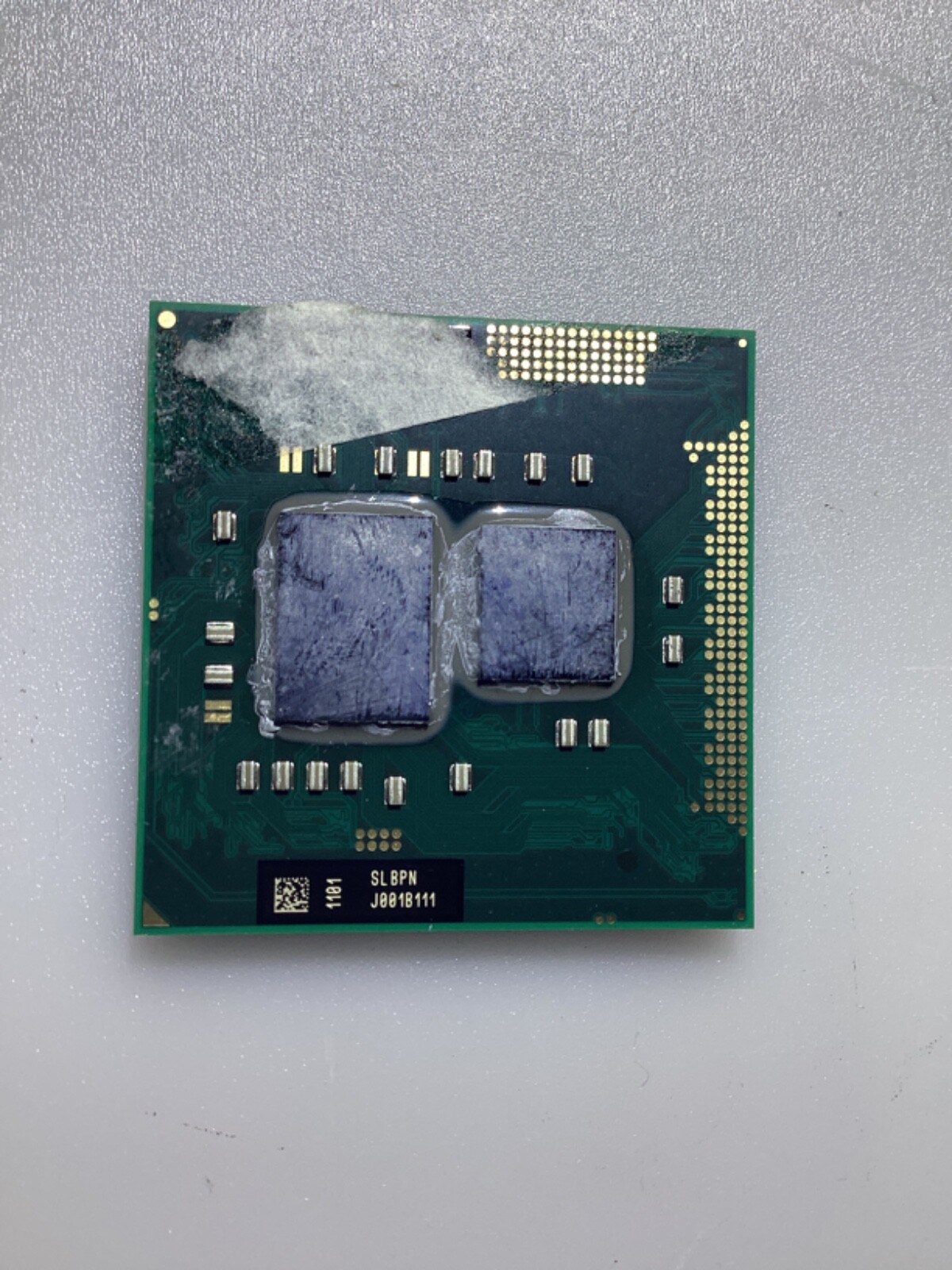 LOT OF NINE ASSORTED CPU PROCESSOR CHIPS INTEL, AMD, PREOWNED, CONDITION UNKNOWN