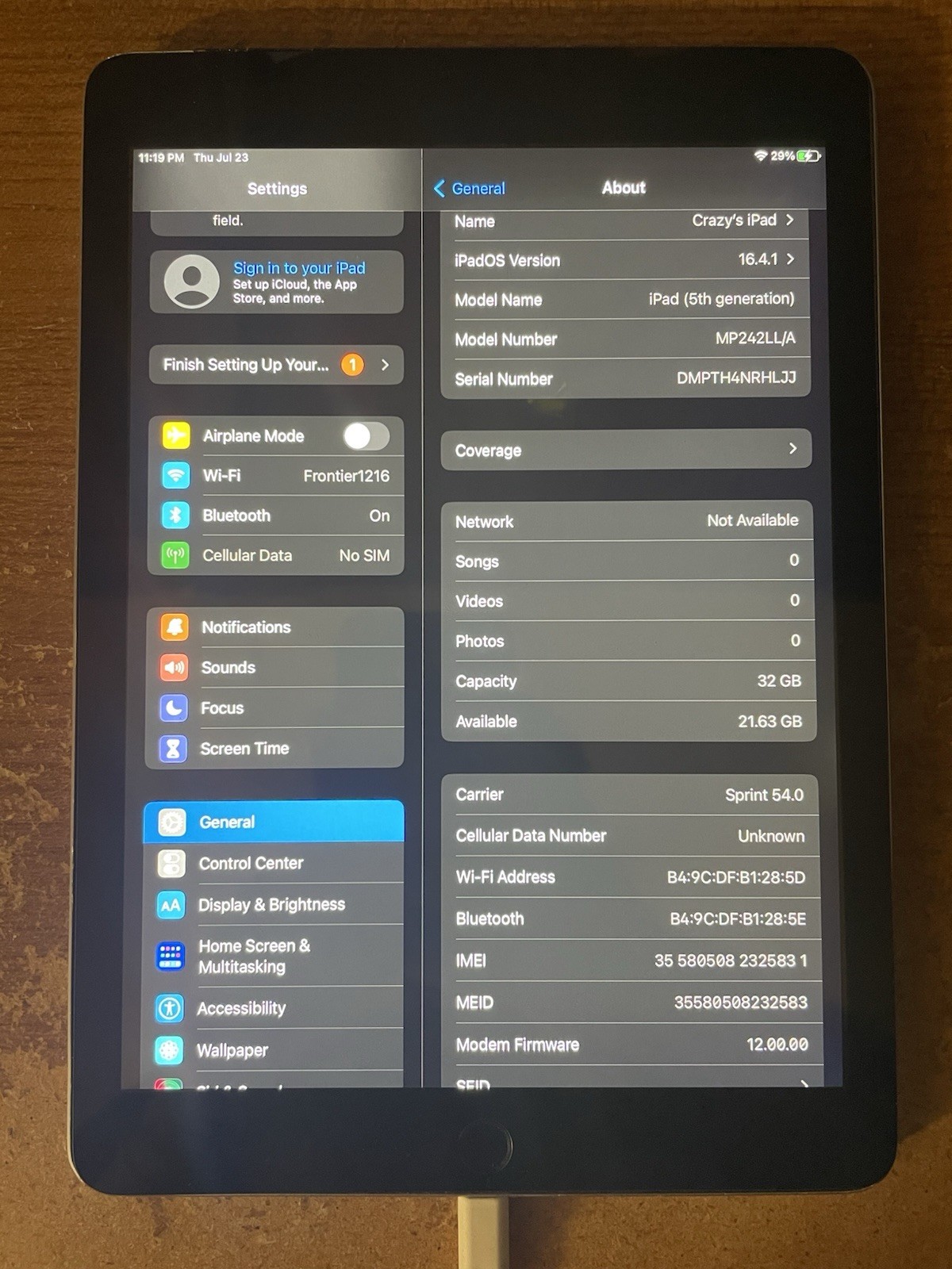 Apple iPad 5th Gen 9.7in 32GB Silver Wi‑Fi iPadOS Tablet w/ Cameras
