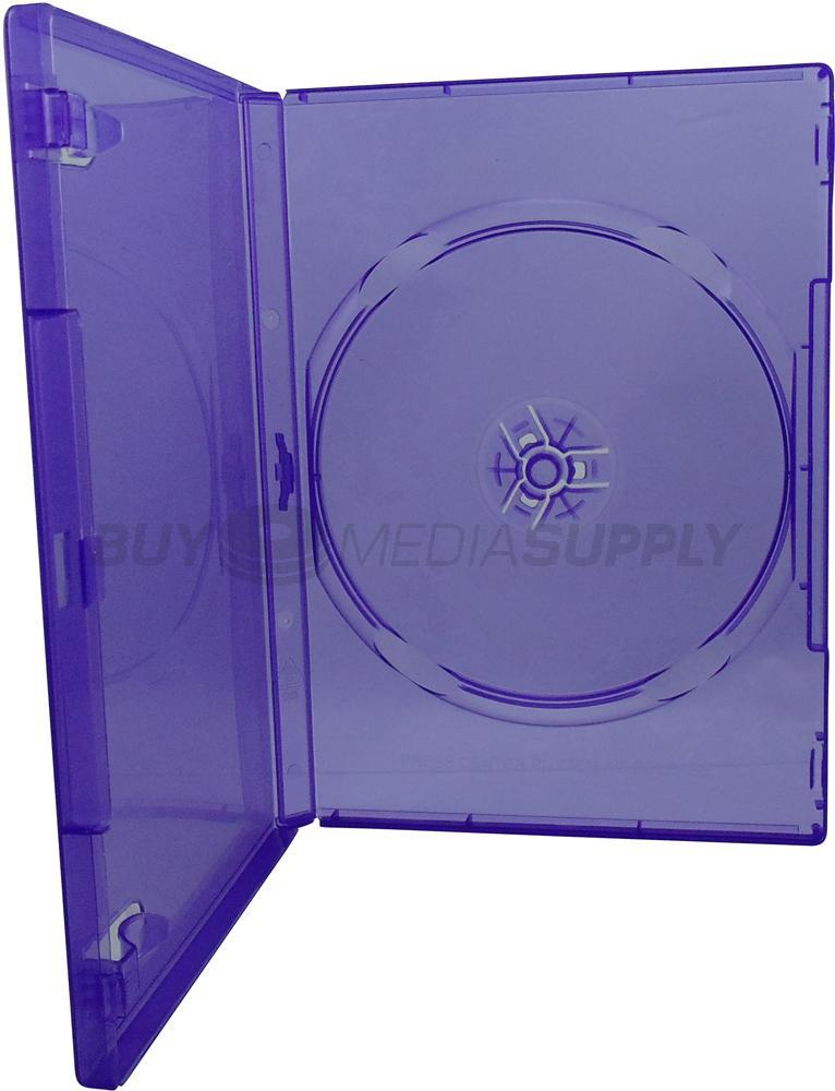 14mm Standard Clear Purple 1 Disc DVD Case Lot