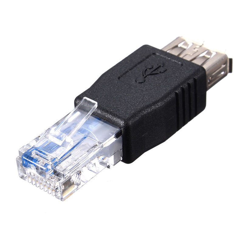 New RJ45 Male to USB AF A Female Adapter Socket LAN Network Ethernet Router Plug