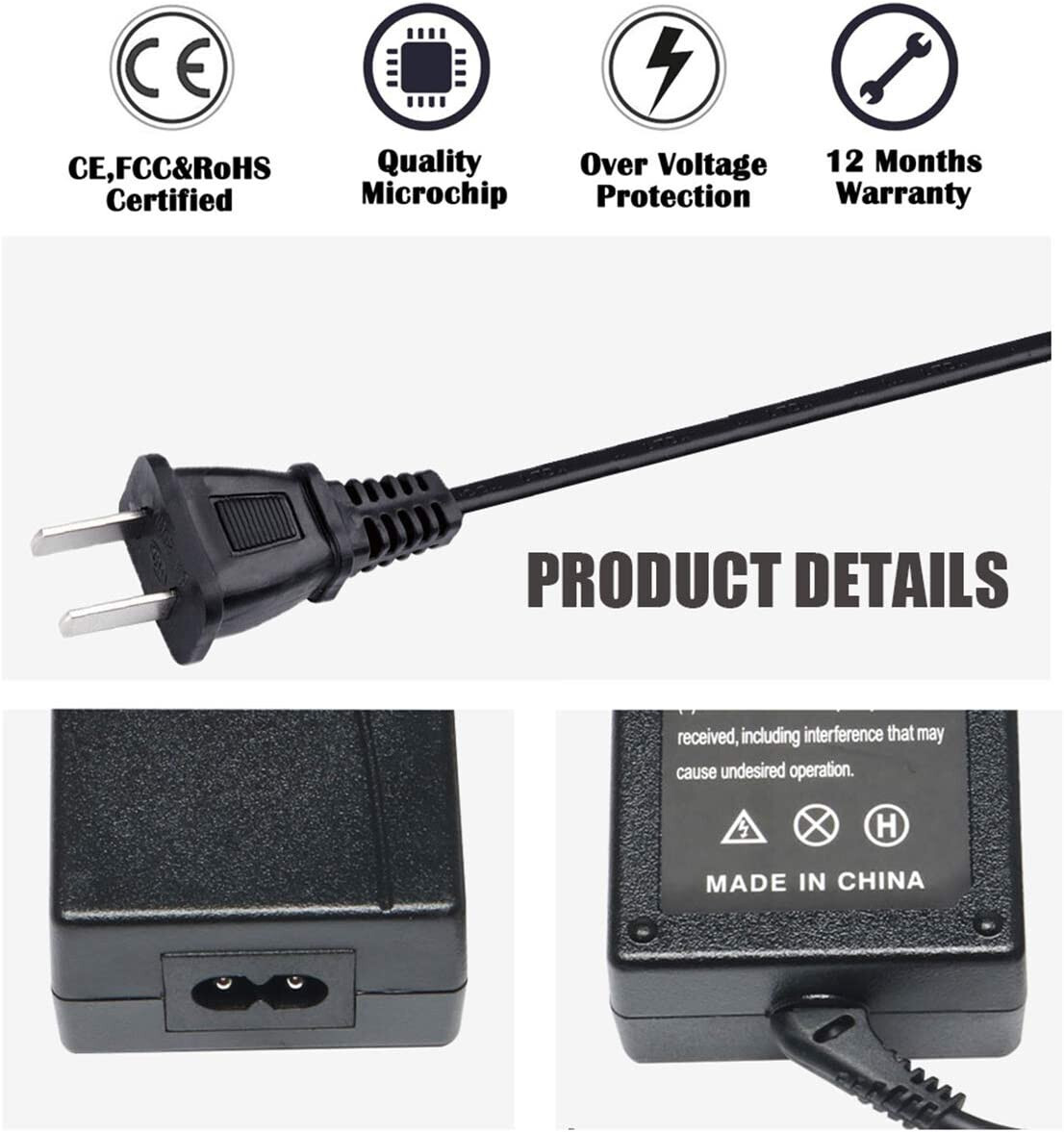 Adapter Charger For Zebra Technologies ZQ510 ZQ500 ZQ520 QLN320 Mobile Printer