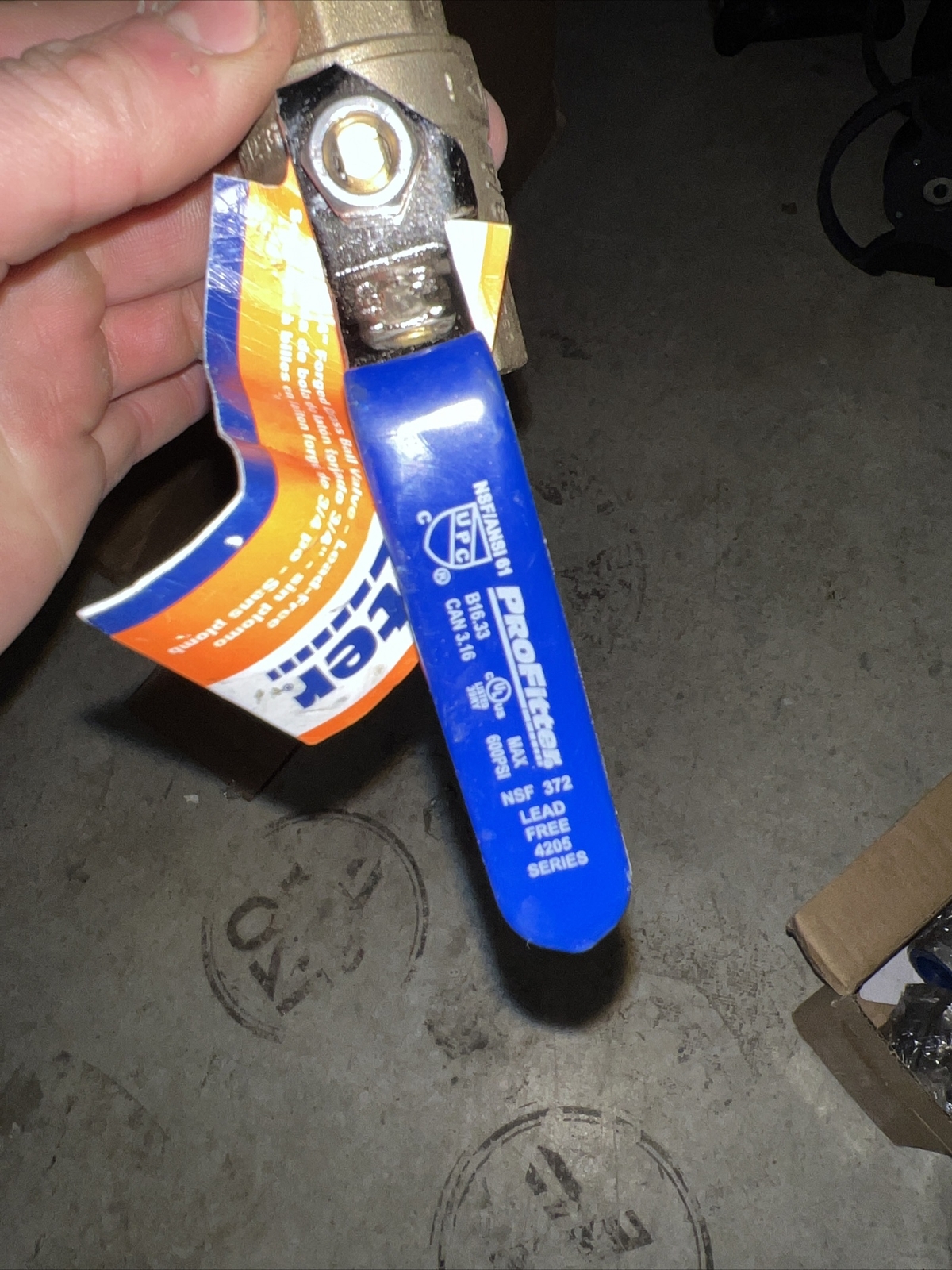 NEW PROFITTER 4205169 3/4″ FORGED BRASS BALL VALVE
