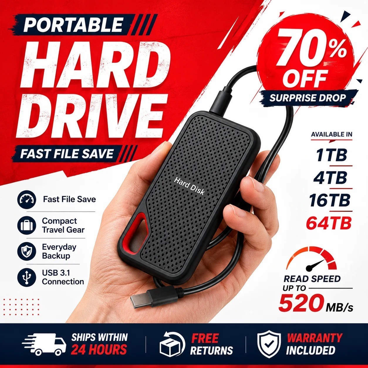 4TB External Hard Disk | External SSD hard drive