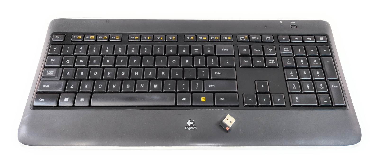 LOGITECH K800 Wireless Lighted Keyboard With USB Dongle Receiver