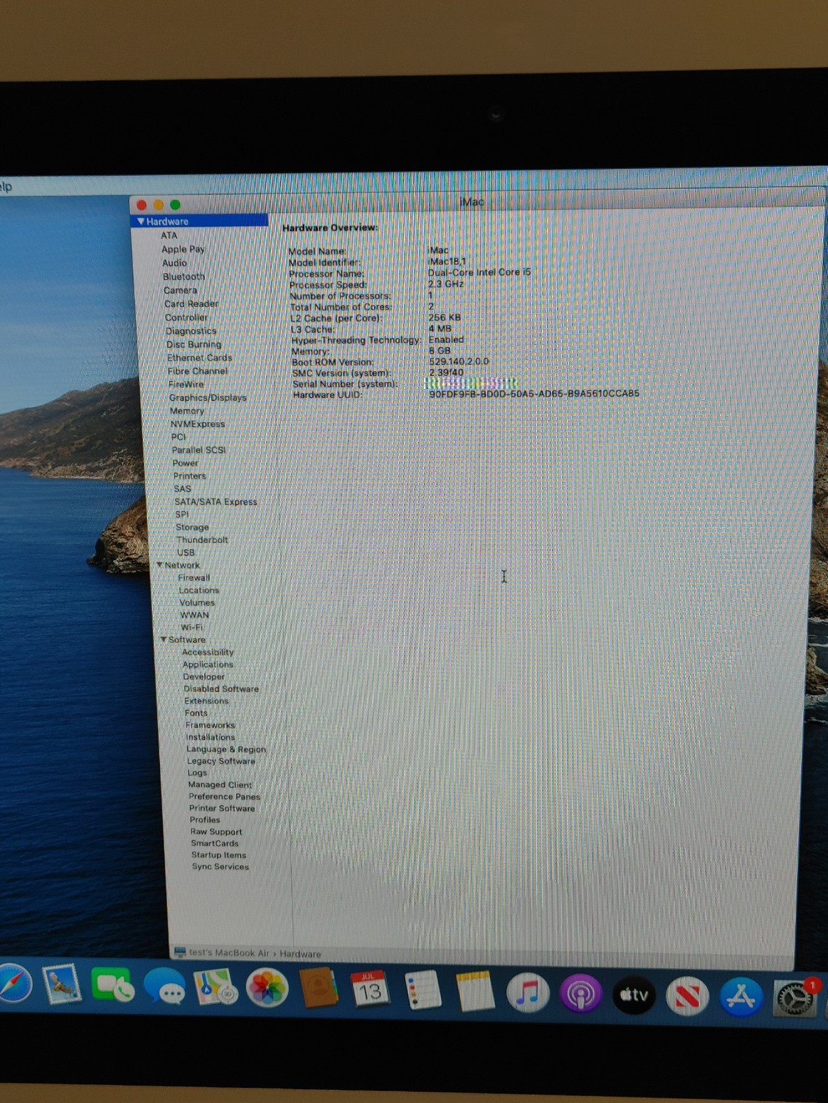 2017 iMac 21.5IN MMQA2LLA A1418 i5-7360U 2.3Ghz 8GB RAM 256GB SSD grade B