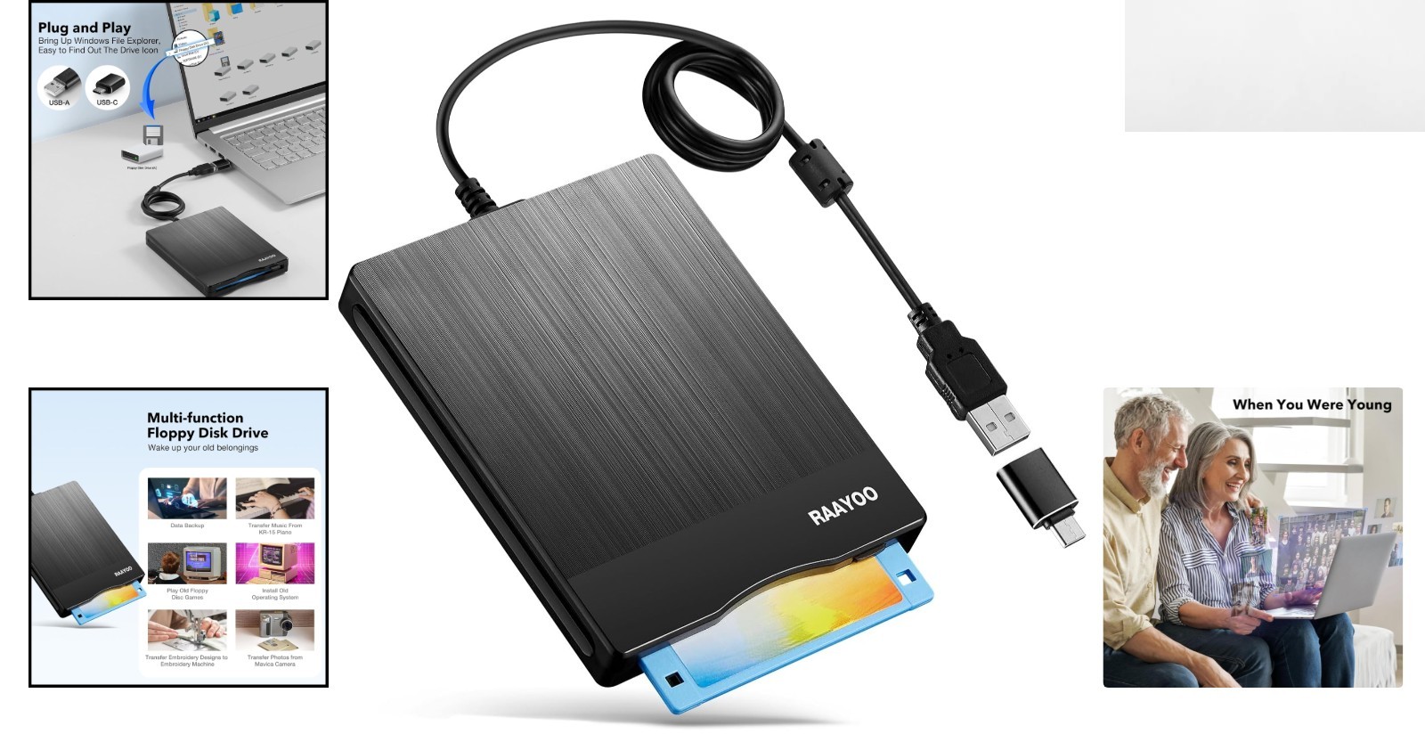 Portable 3.5 Inch USB Floppy Disc Drive – Lightweight & Dust Resistant Design