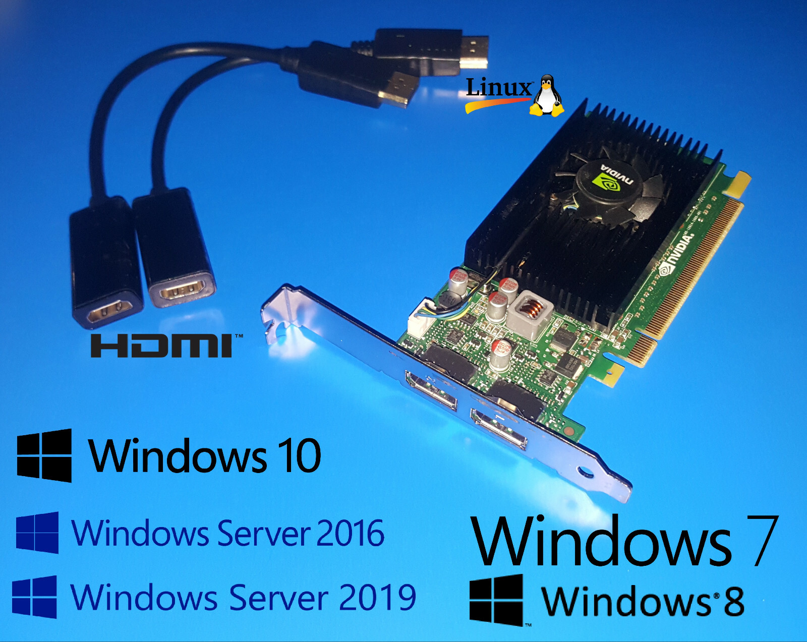Dell Vostro 3667 3668 3669 3670 3900 3901 3902 Video Graphics Card + Dual HDMI