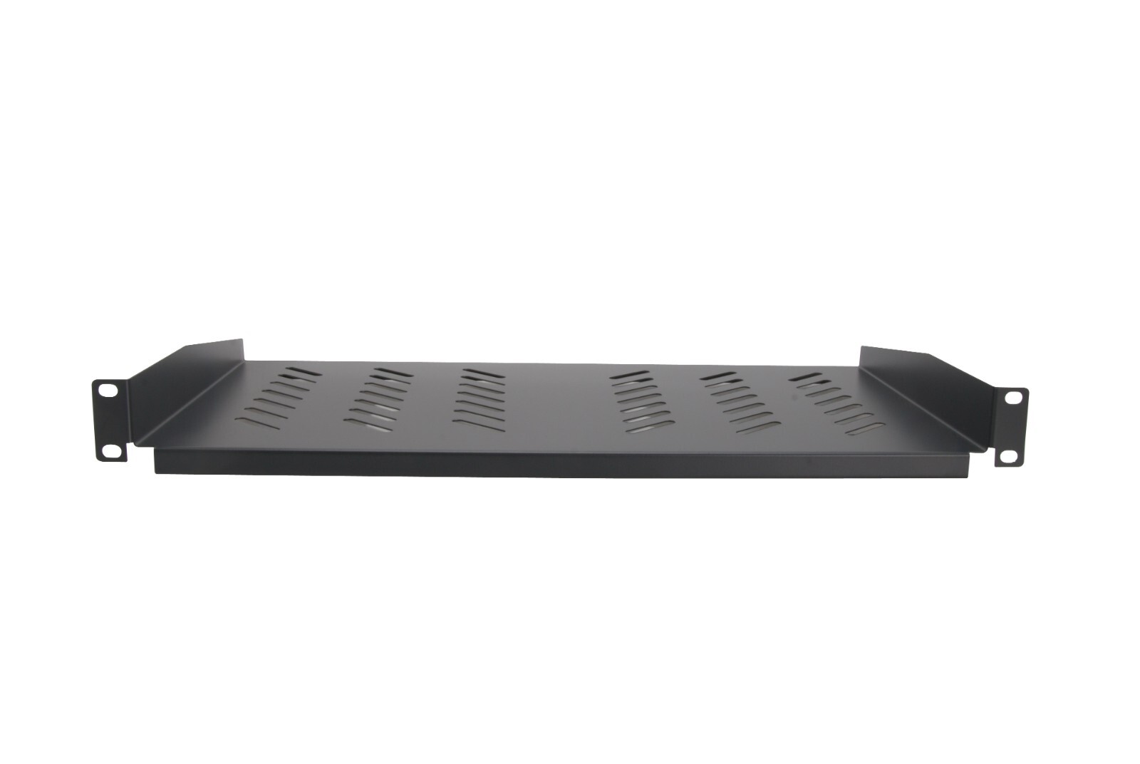 2-Pack – 1U 19” (480mm) Vented Server Rack Shelf Mounts 10” (250mm) Deep Tray