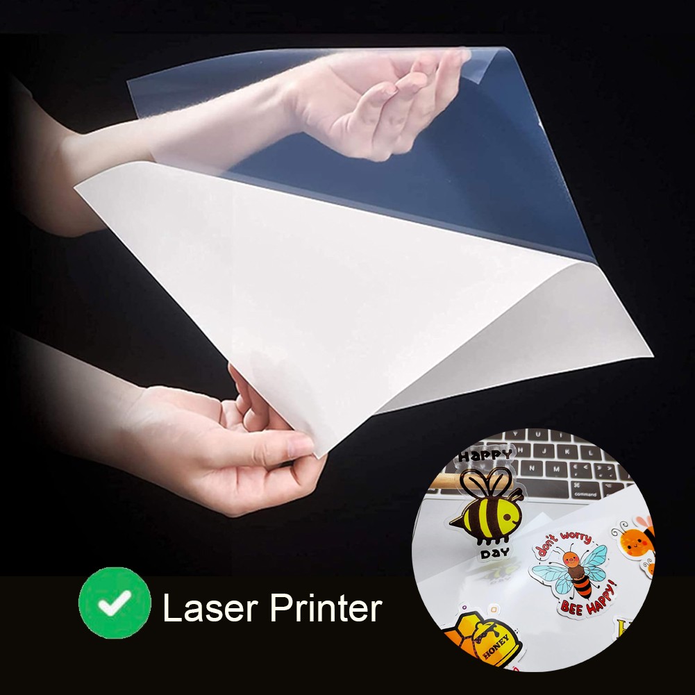 20-100 A4 Printable Vinyl Sticker Paper 8.5×11 Self Adhesive DIY Decal For Laser